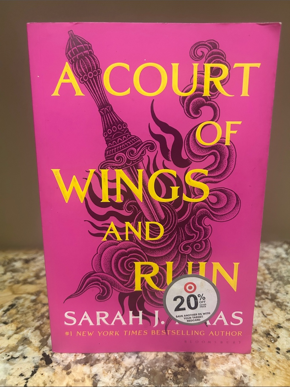 A Court of Wings and Ruin - Sarah J. Maas - Hot Pink & Yellow Paperback